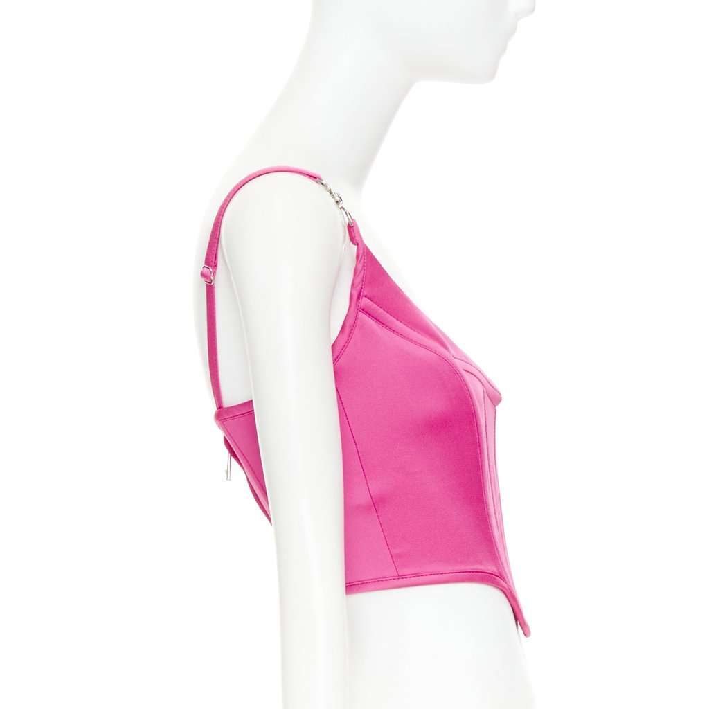 Versace Medusa '95 Satin Corset Pink Never worn, with tag - Model View