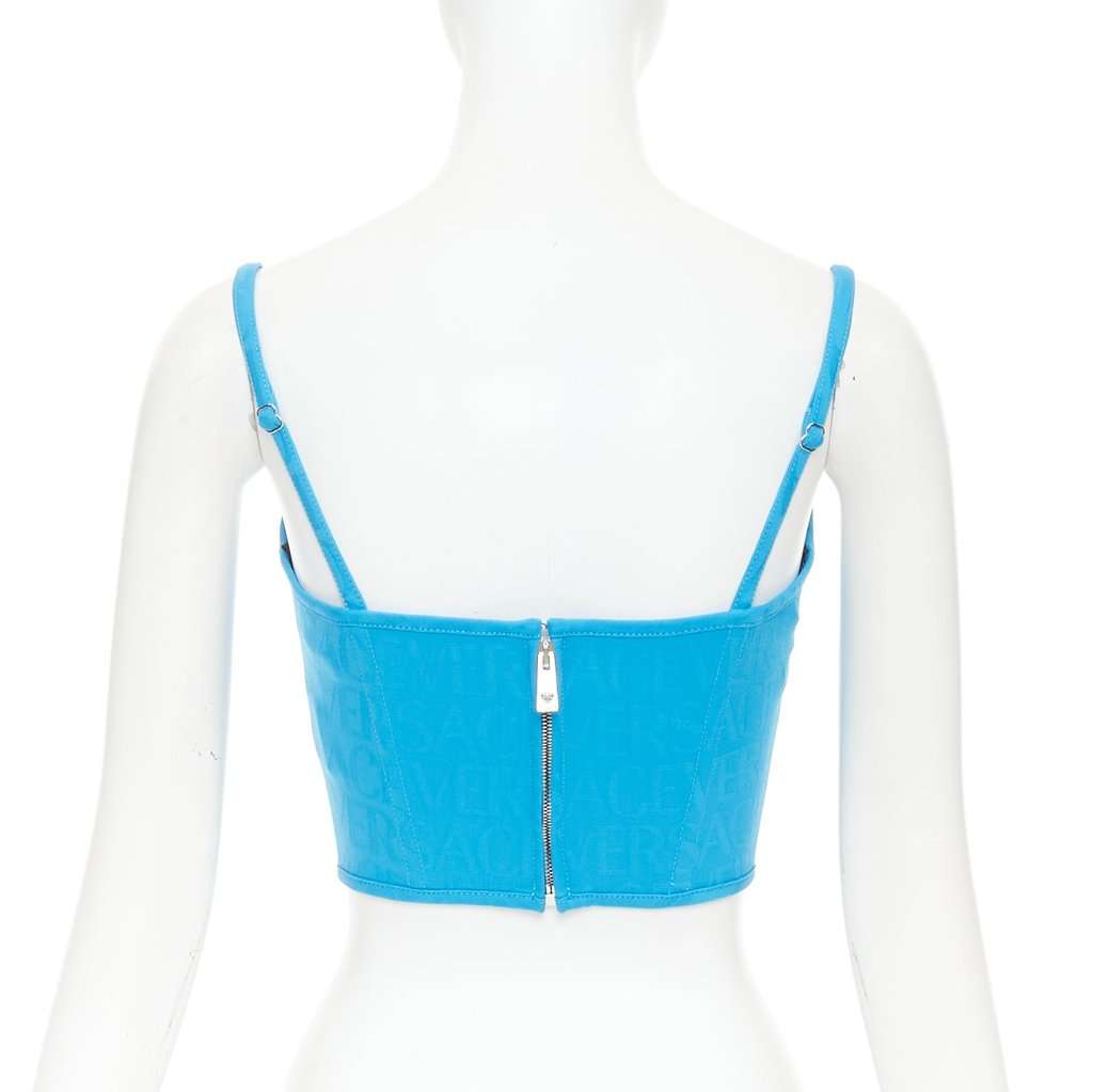 Versace Medusa '95 Corset Blue Polyester Never worn, with tag - Box View