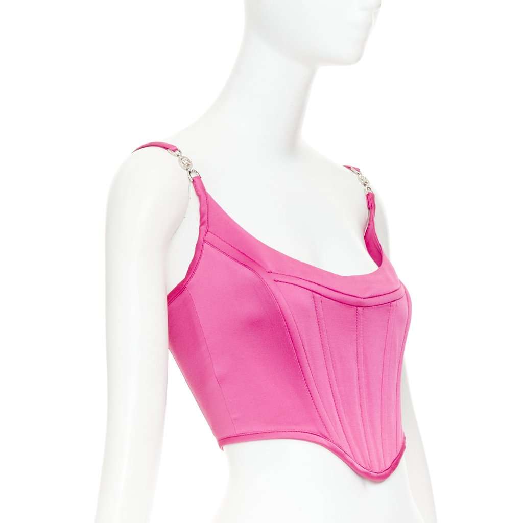 Versace Medusa '95 Satin Corset Pink Polyester Never worn, with tag - Inside View