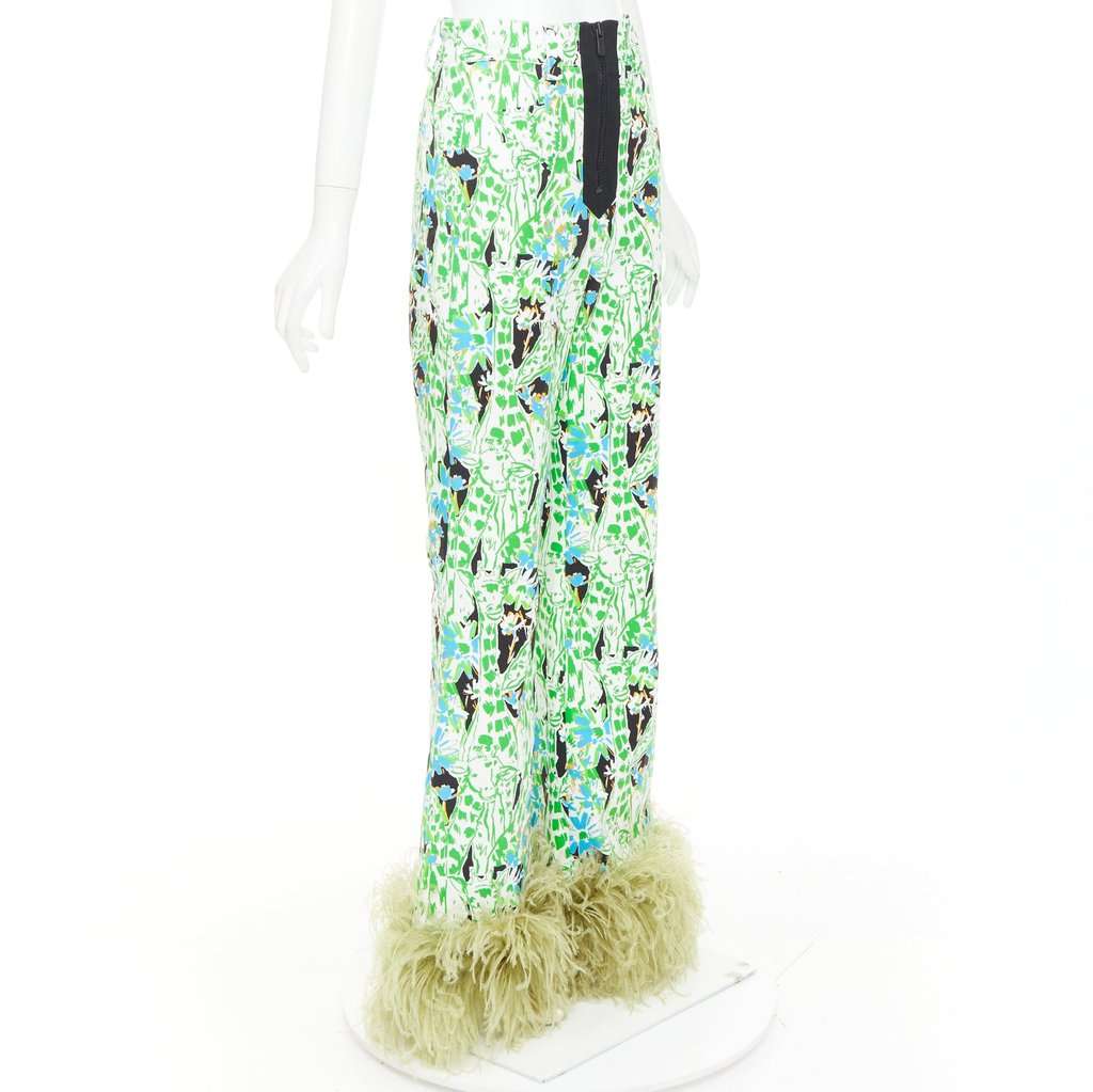 Miu Miu Green Cotton Trouser Green Cotton Never worn, with tag - Inside View