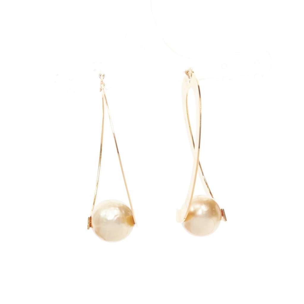 Celine Gold Metal Earrings Gold Metal Very good condition - Back View