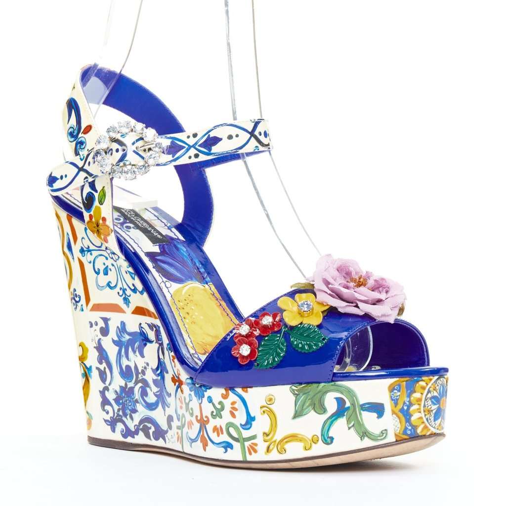 Dolce & Gabbana Blue Leather Heels Blue Leather Good condition - Inside View