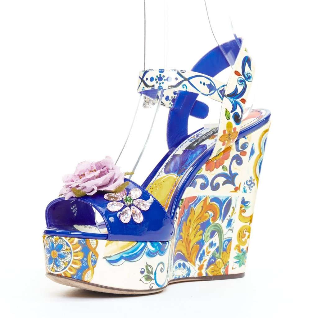 Dolce & Gabbana Blue Leather Heels Blue Leather Good condition - Box View