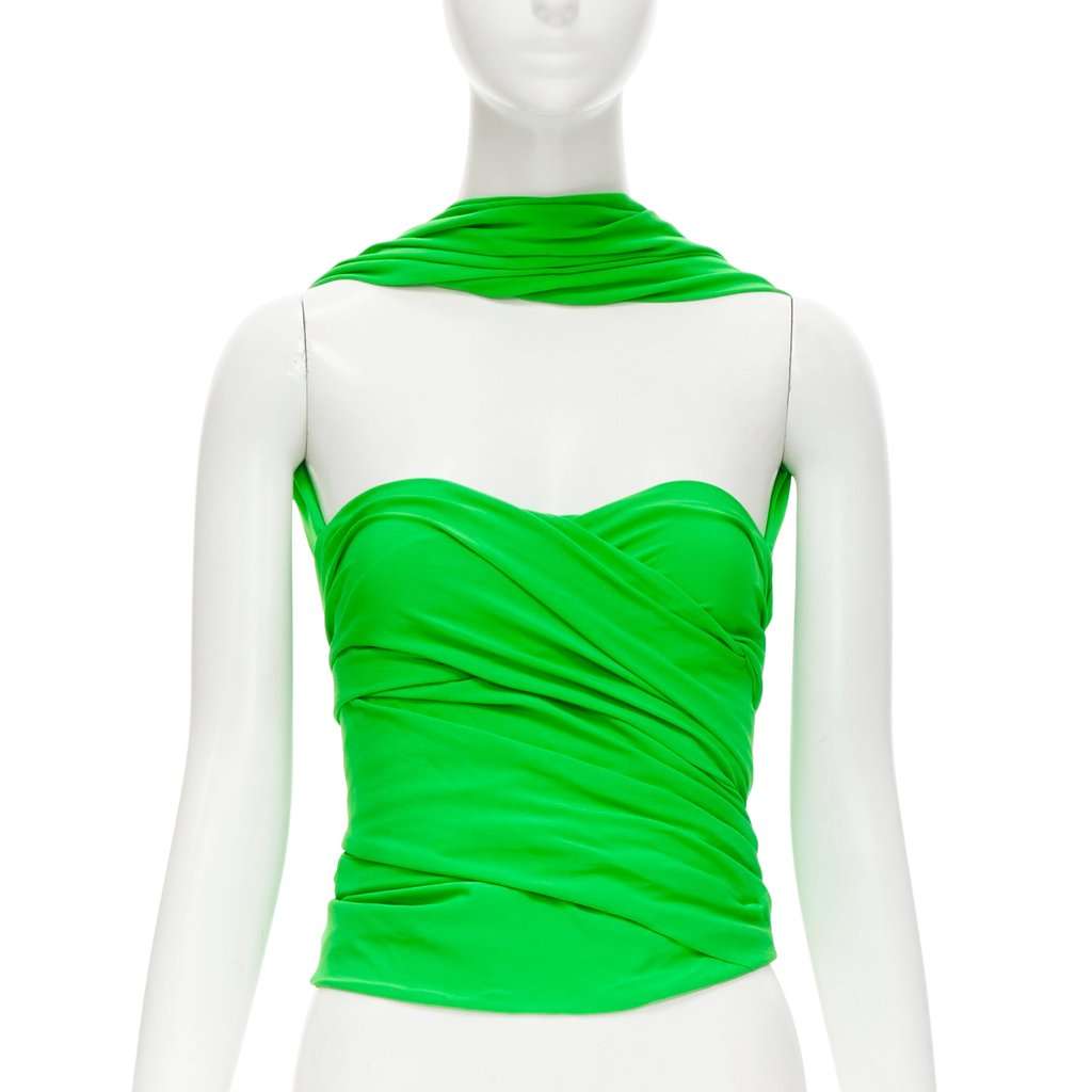 Balenciaga 571095 TEV11 3520 Green Viscose Very good condition - Front View