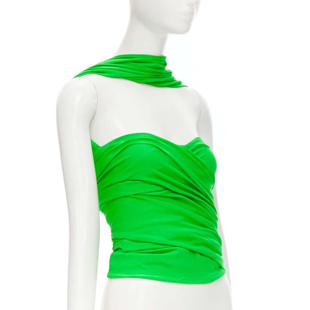Balenciaga 571095 TEV11 3520 Green Viscose Very good condition - Inside View