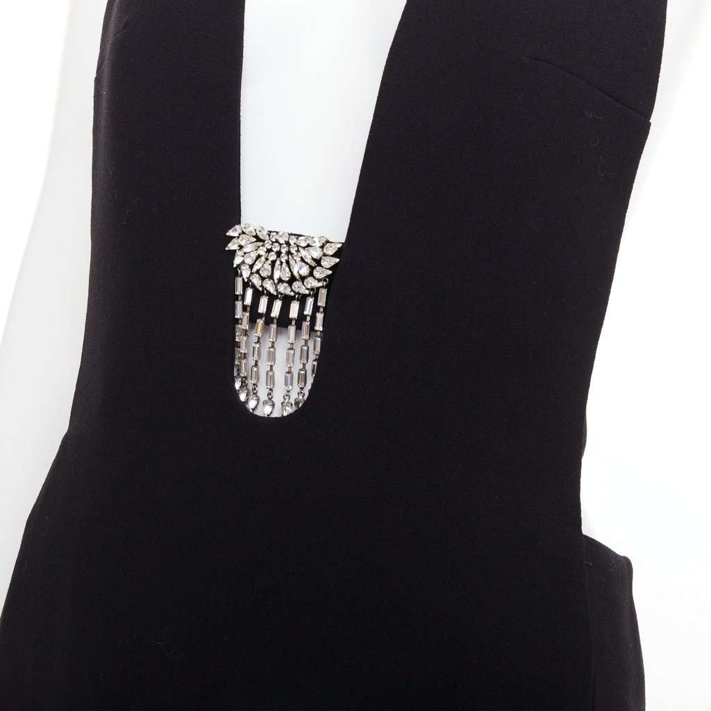 Saint Laurent Black Wool Dress Black Wool Never worn, with tag - Back View