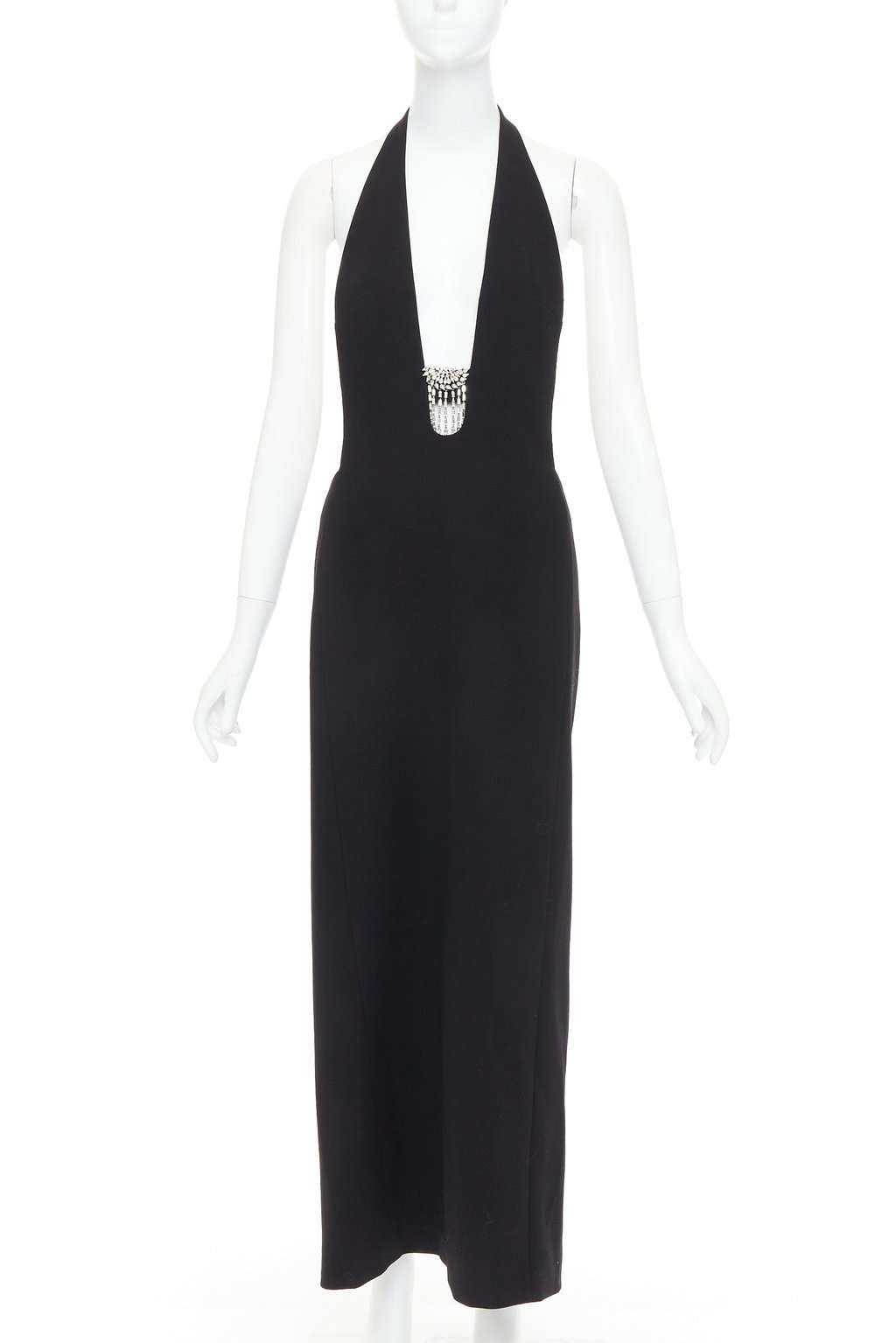 Saint Laurent Black Wool Dress Black Wool Never worn, with tag - Inside View