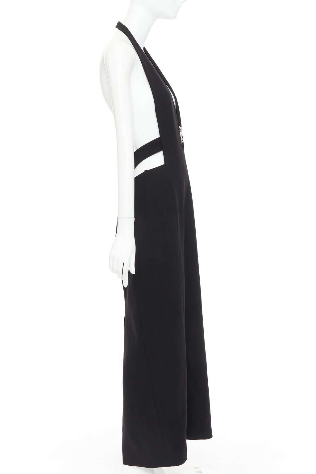 Saint Laurent Black Wool Dress Black Wool Never worn, with tag - Model View