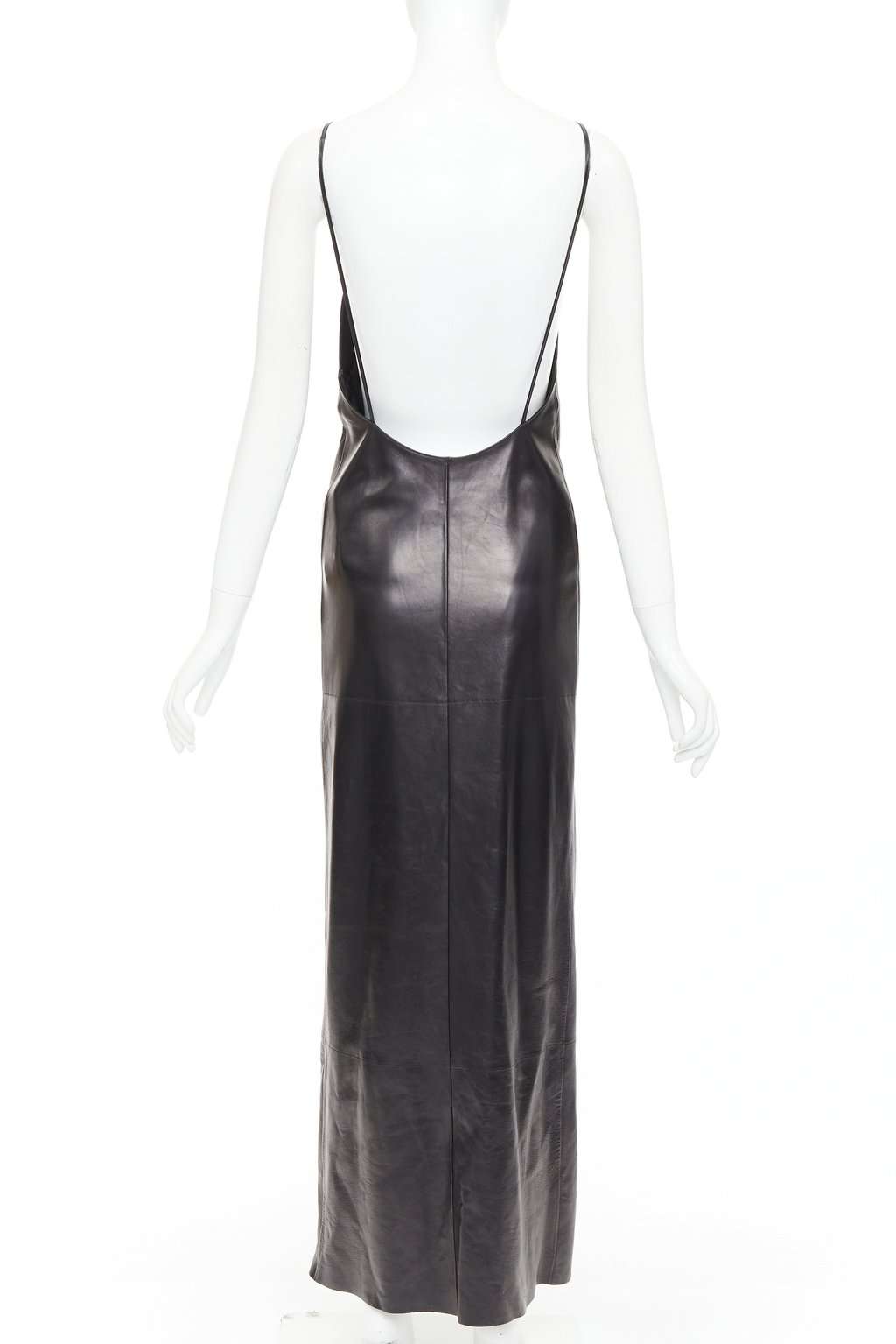 Saint Laurent Black Leather Dress Black Leather Never worn, with tag - Box View