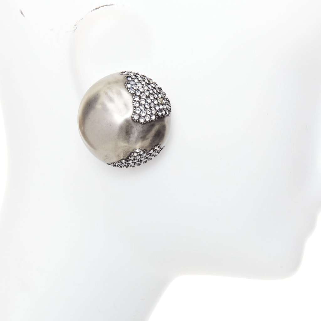 Saint Laurent Silver Metal Earrings Silver Metal Never worn - Inside View