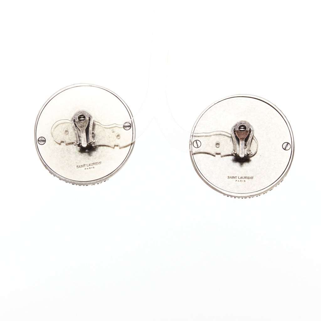 Saint Laurent Silver Metal Earrings Silver Metal Never worn - Box View