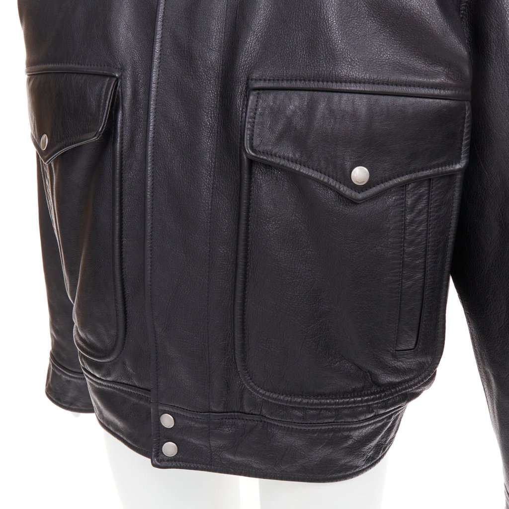 Saint Laurent Black Leather Leather Jacket Black Leather Very good condition - Back View