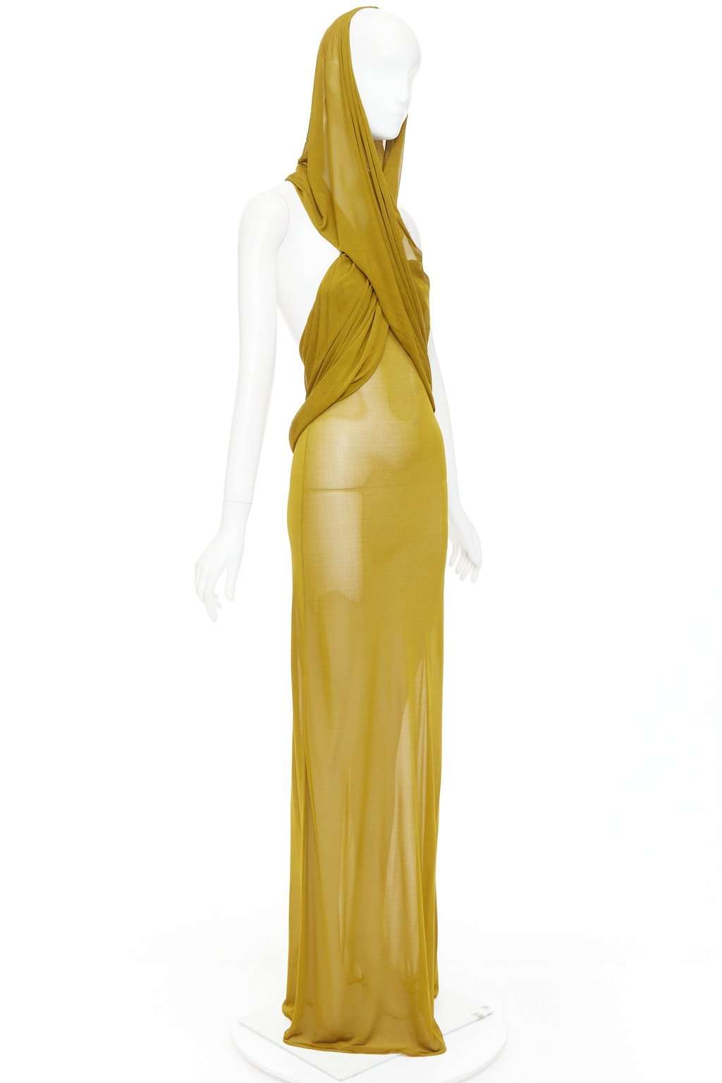 Saint Laurent Green Viscose Dress Green Viscose Never worn, with tag - Front View