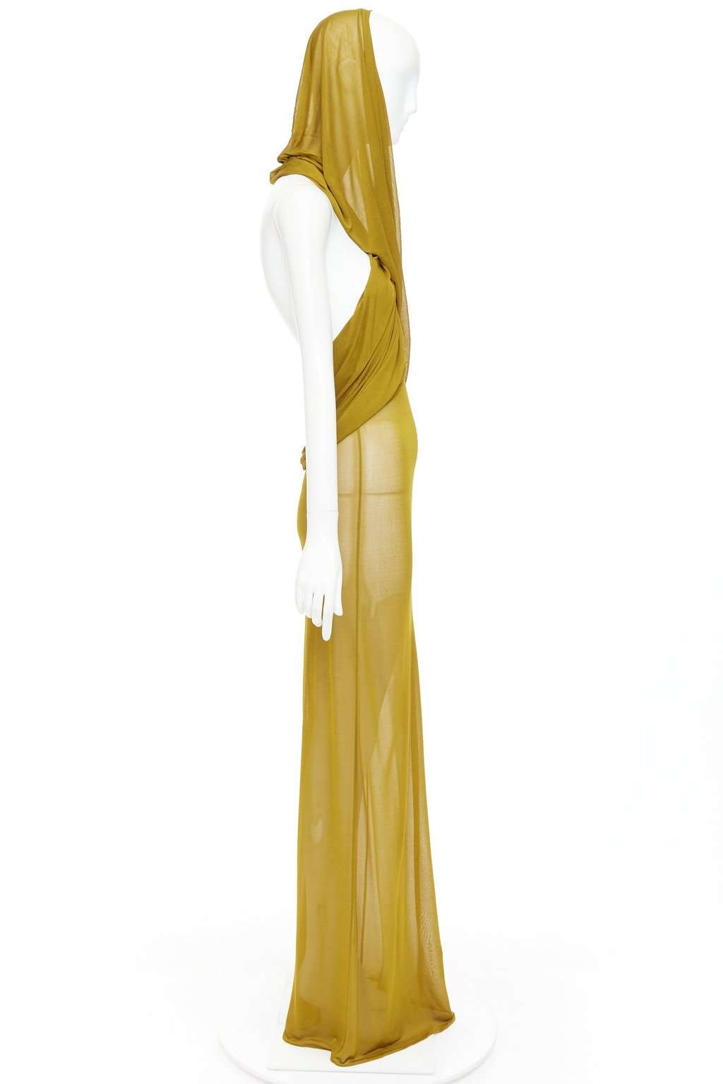 Saint Laurent Green Viscose Dress Green Viscose Never worn, with tag - Model View