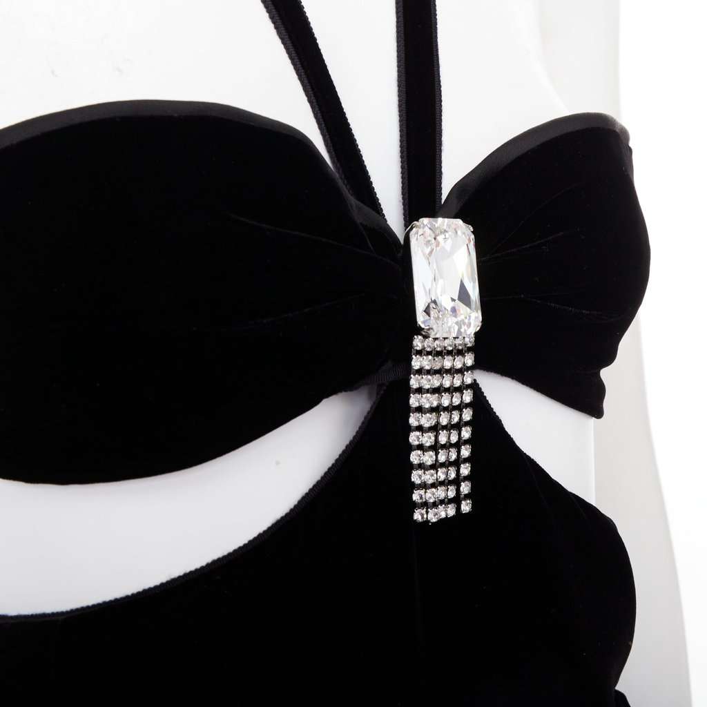 Saint Laurent Black Viscose Jumpsuit Black Viscose Never worn, with tag - Back View