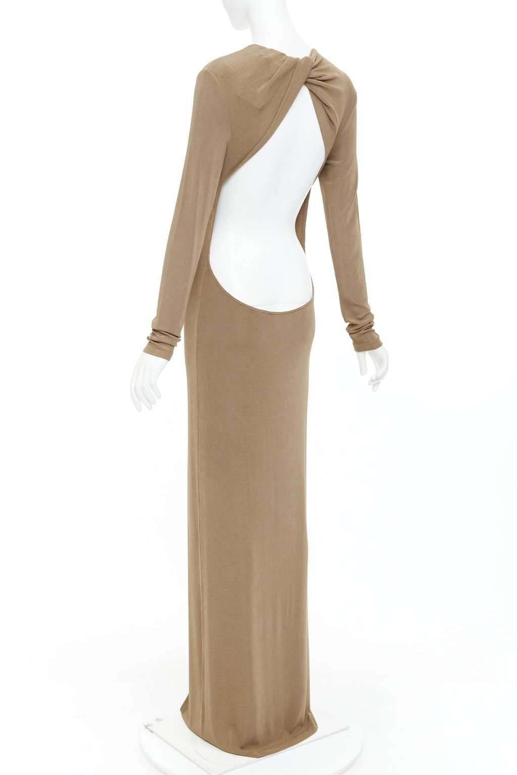 Saint Laurent Khaki Viscose Dress Khaki Viscose Never worn, with tag - Box View