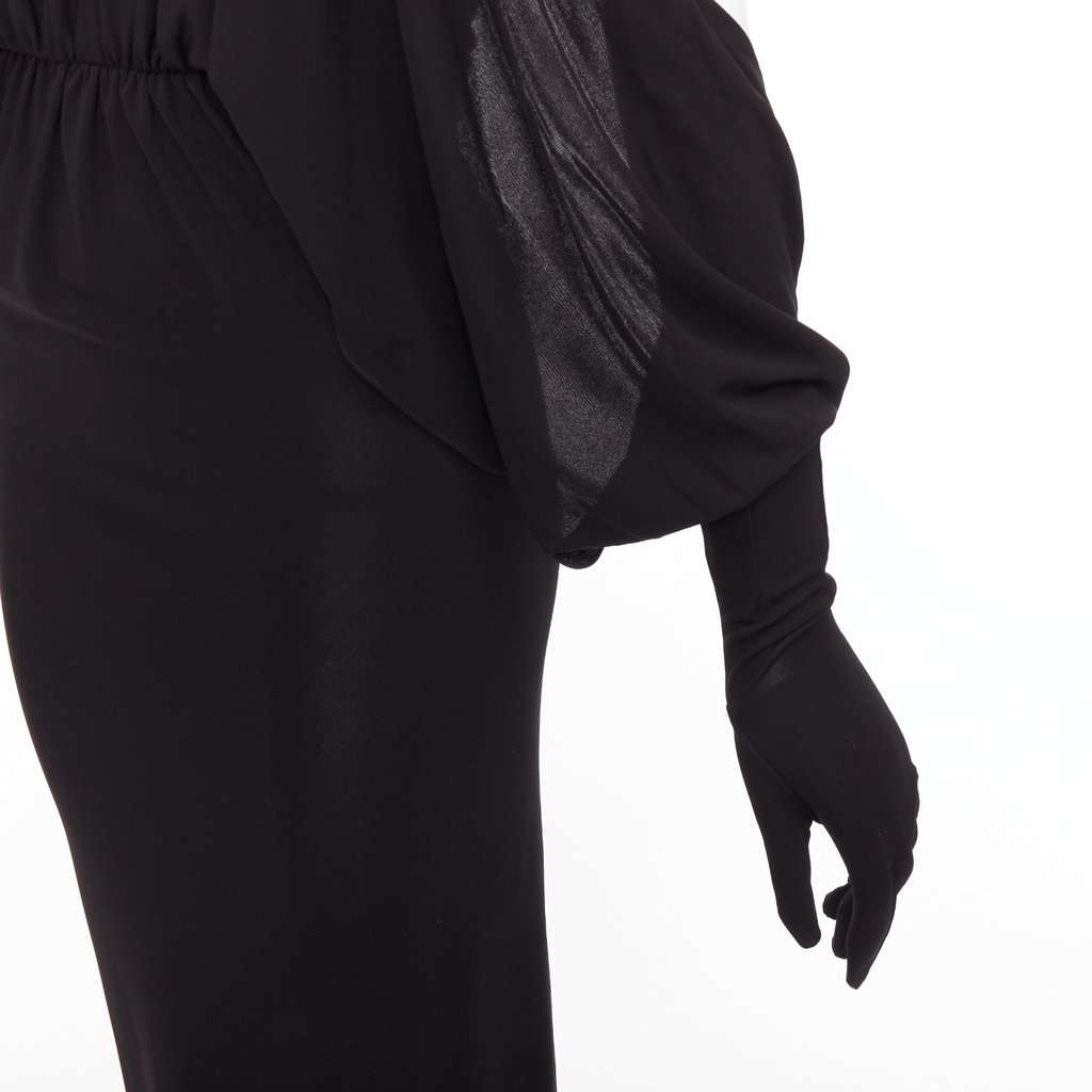 Saint Laurent Rosie Huntington-Whiteley, v Black Viscose Never worn, with tag - Back View