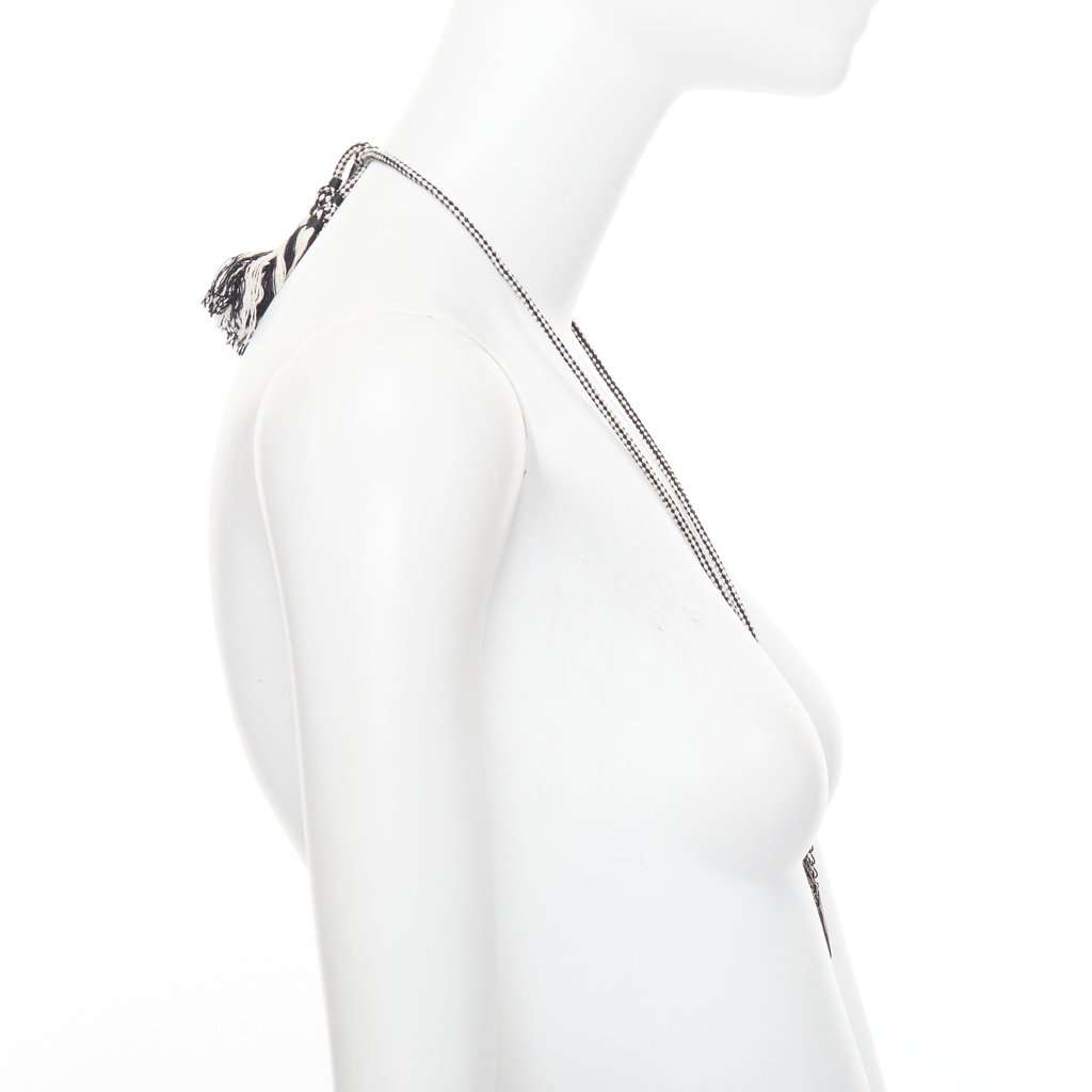 Saint Laurent Brown Leather Necklace Brown Leather Very good condition - Model View