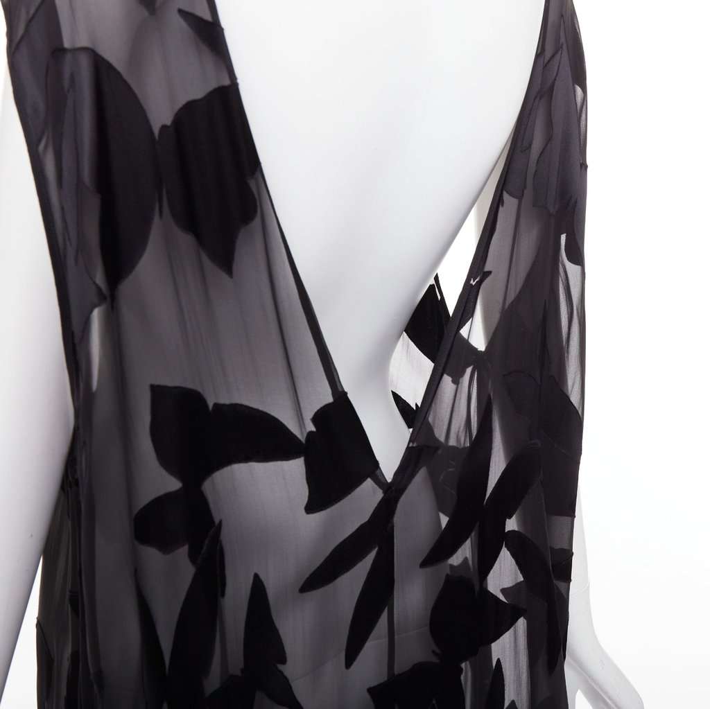 Saint Laurent Black Viscose Dress Black Viscose Never worn, with tag - Back View