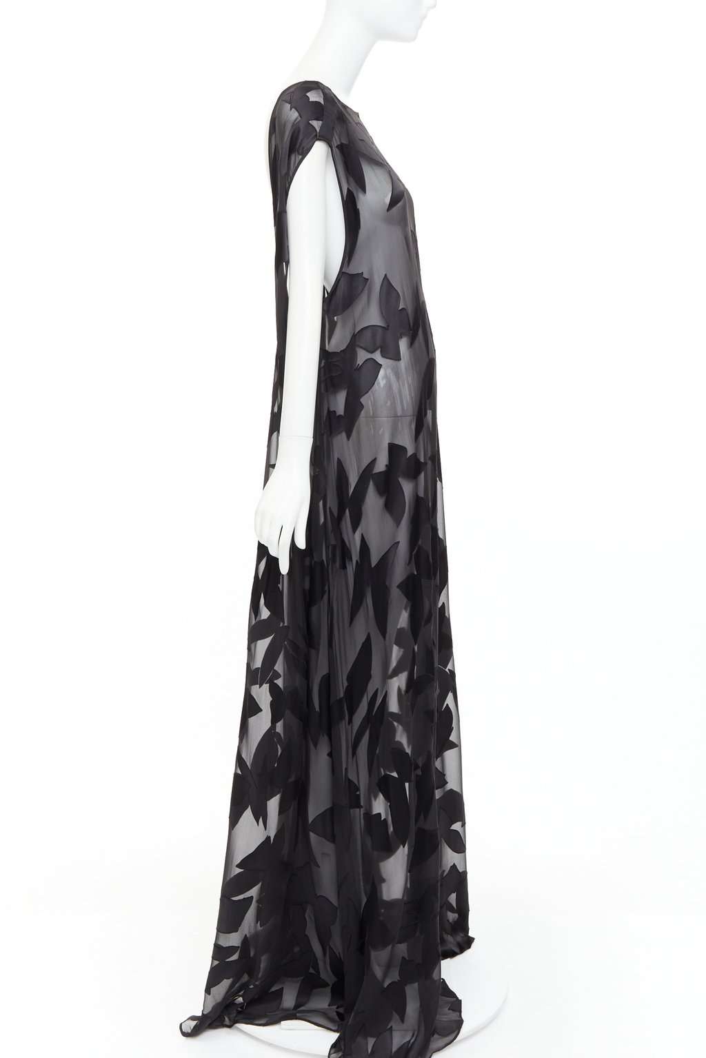 Saint Laurent Black Viscose Dress Black Viscose Never worn, with tag - Model View