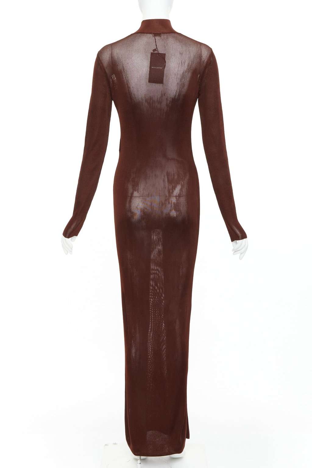 Saint Laurent Brown Viscose Dress Brown Viscose Never worn, with tag - Box View