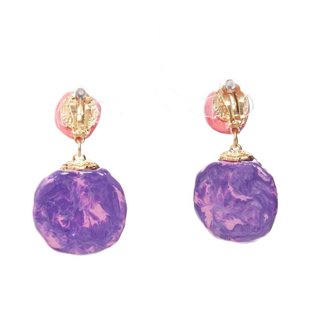 Saint Laurent Pink Plastic Earrings Pink Plastic Never worn - Inside View