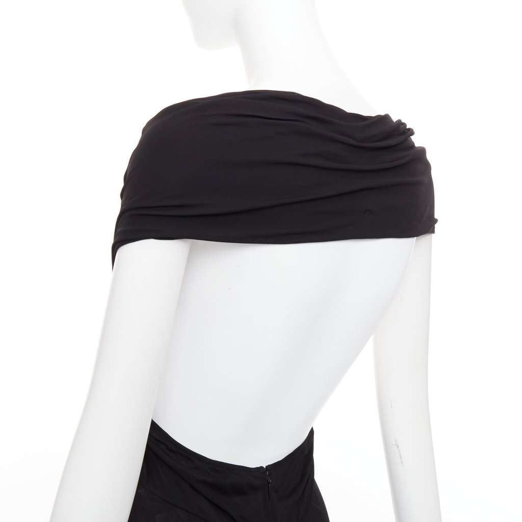 Saint Laurent Black Viscose Dress Black Viscose Never worn, with tag - Back View