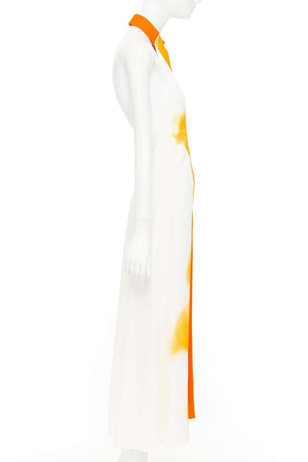 Salvatore Ferragamo Ecru Polyester Dress Ecru Polyester Never worn, with tag - Model View
