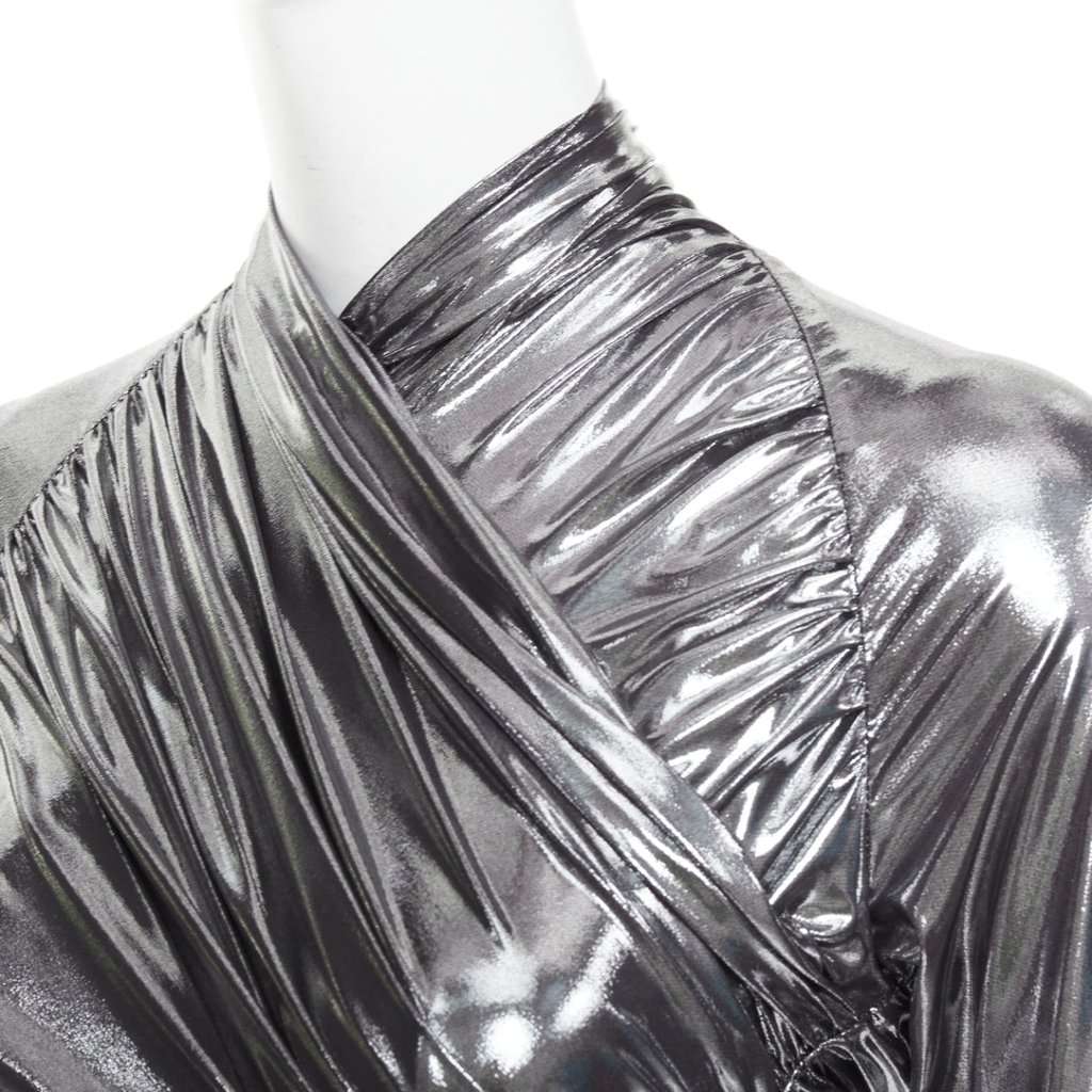 Salvatore Ferragamo Silver Polyester Dress Silver Polyester Never worn, with tag - Back View