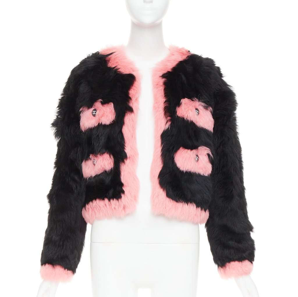 Chanel Black Fur Coat Black Fur Never worn, with tag - Front View