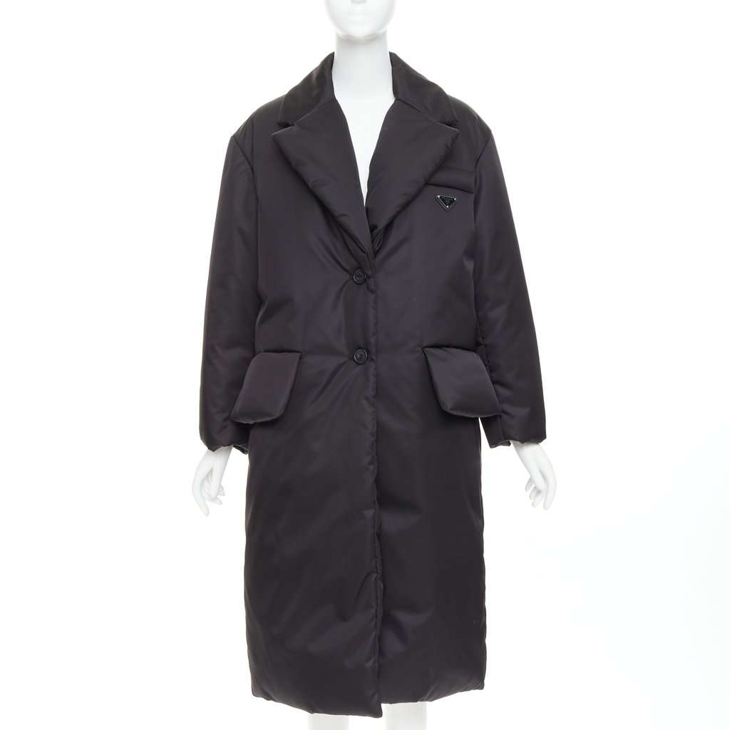 Prada Black Coat Black Never worn, with tag - Front View