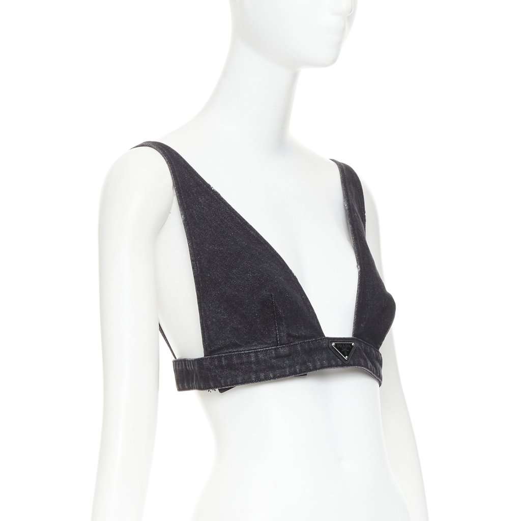 Prada Grey Cotton Top Grey Cotton Never worn, with tag - Inside View
