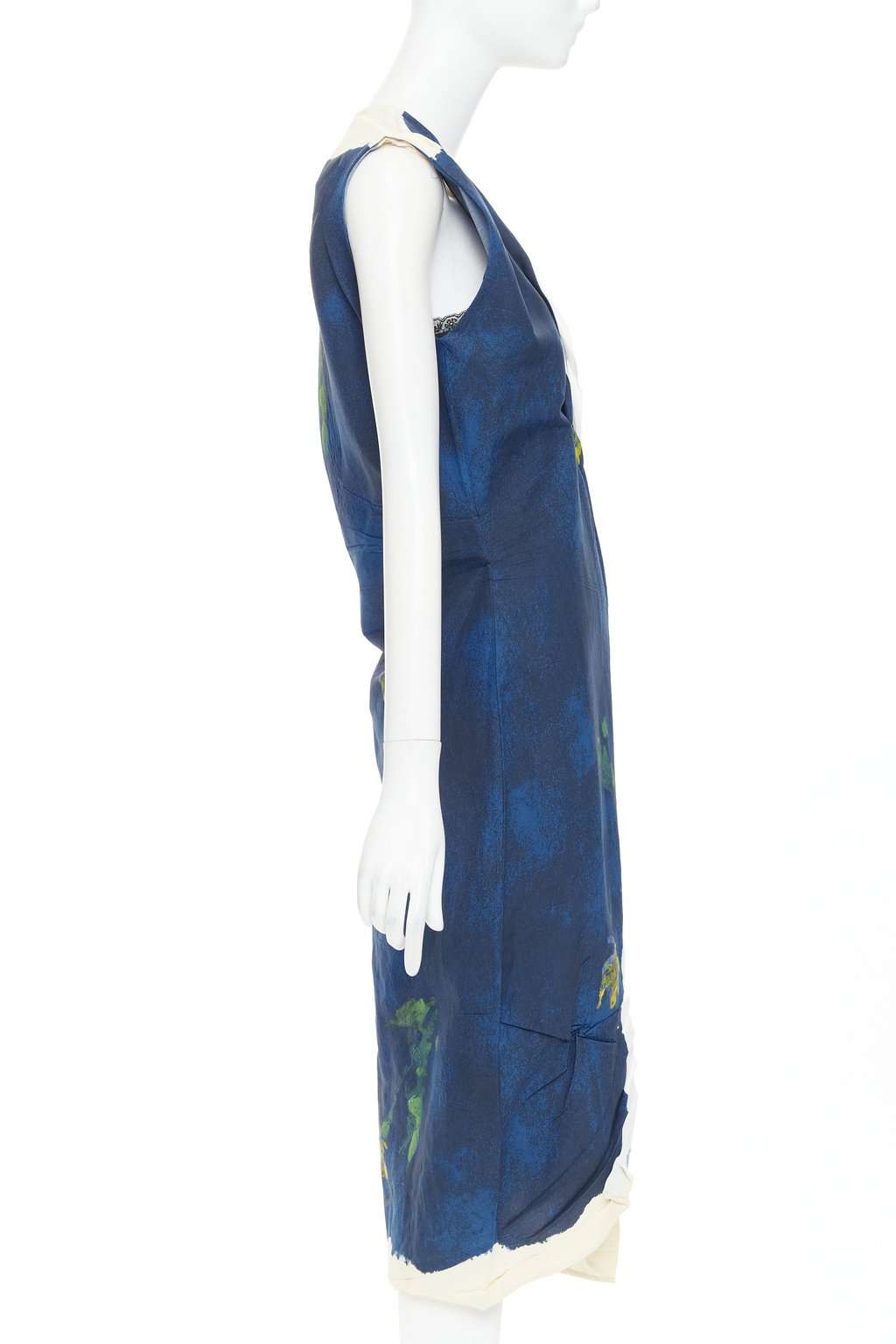 Prada Navy Polyester Dress Navy Polyester Never worn, with tag - Model View
