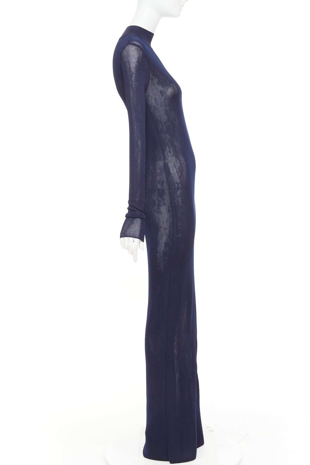 Saint Laurent Navy Viscose Dress Navy Viscose Good condition - Model View