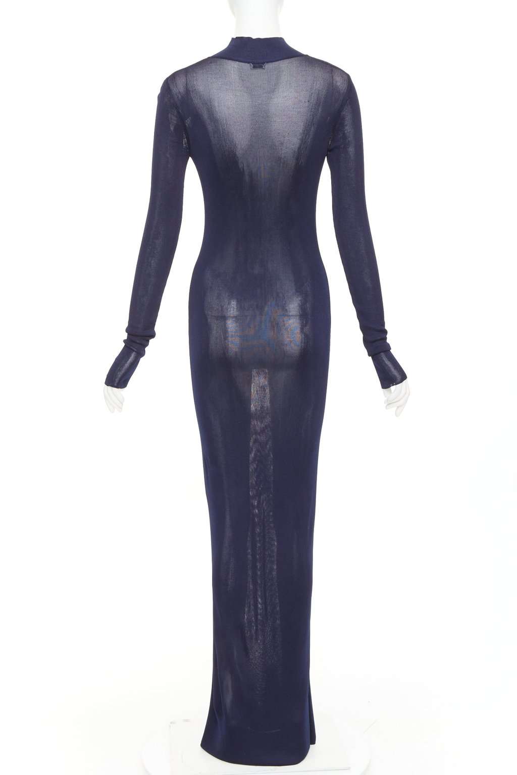 Saint Laurent Navy Viscose Dress Navy Viscose Good condition - Box View