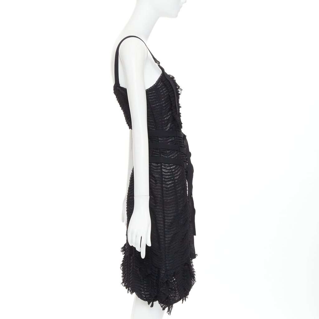 Dior Black Viscose Dress Black Viscose Very good condition - Model View