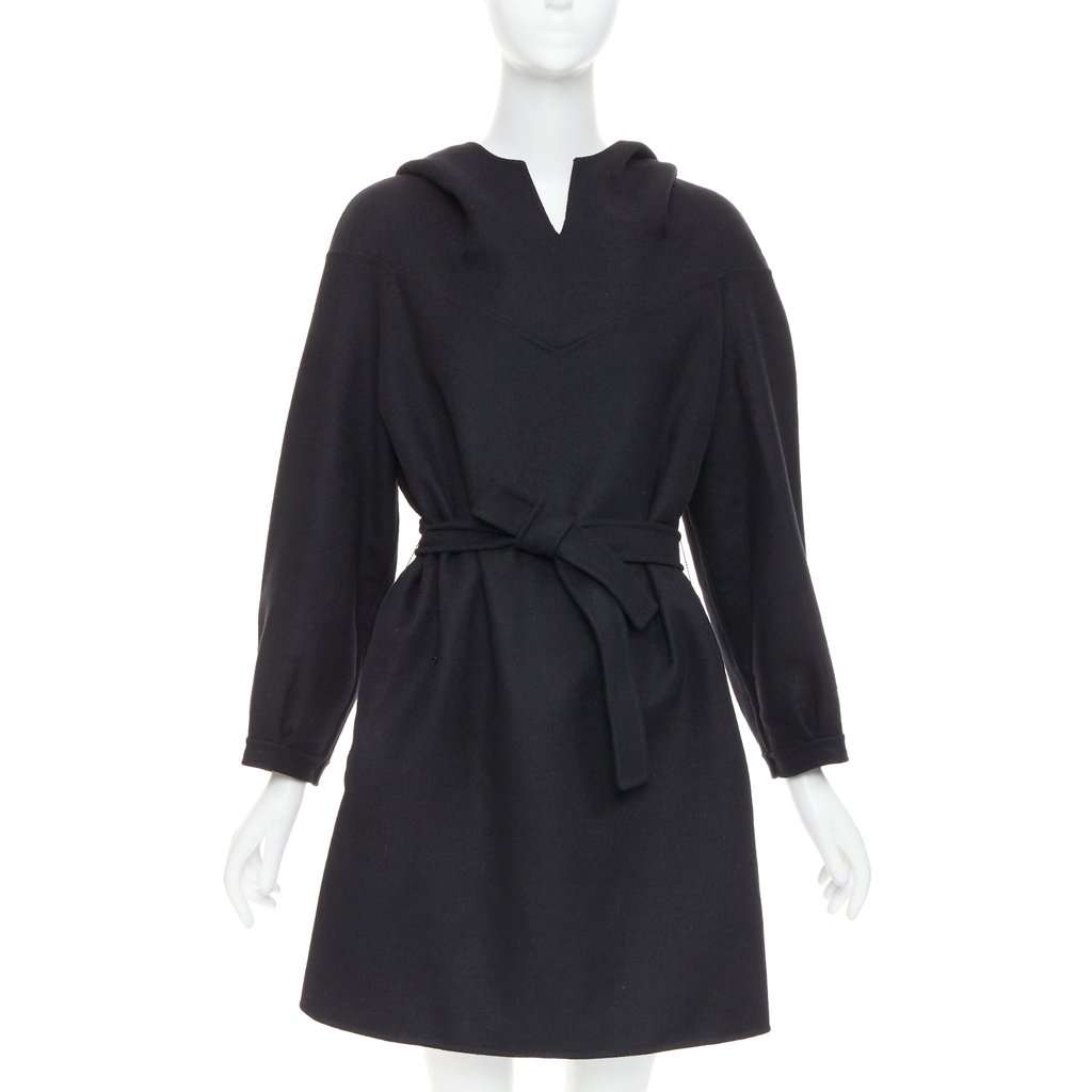 Dior Black Wool Dress Black Wool Very good condition - Front View