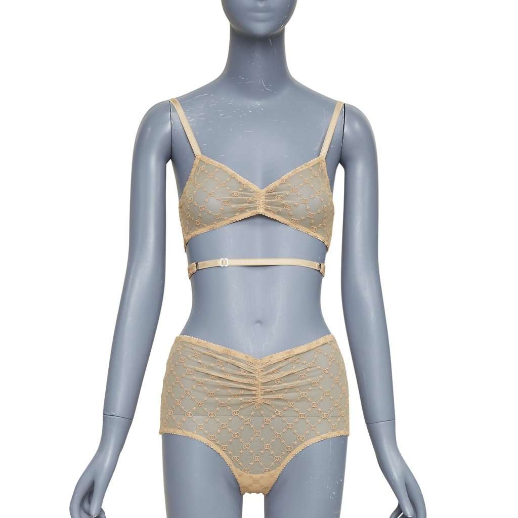 Gucci GG Star Beige Polyamide Never worn, with tag - Front View