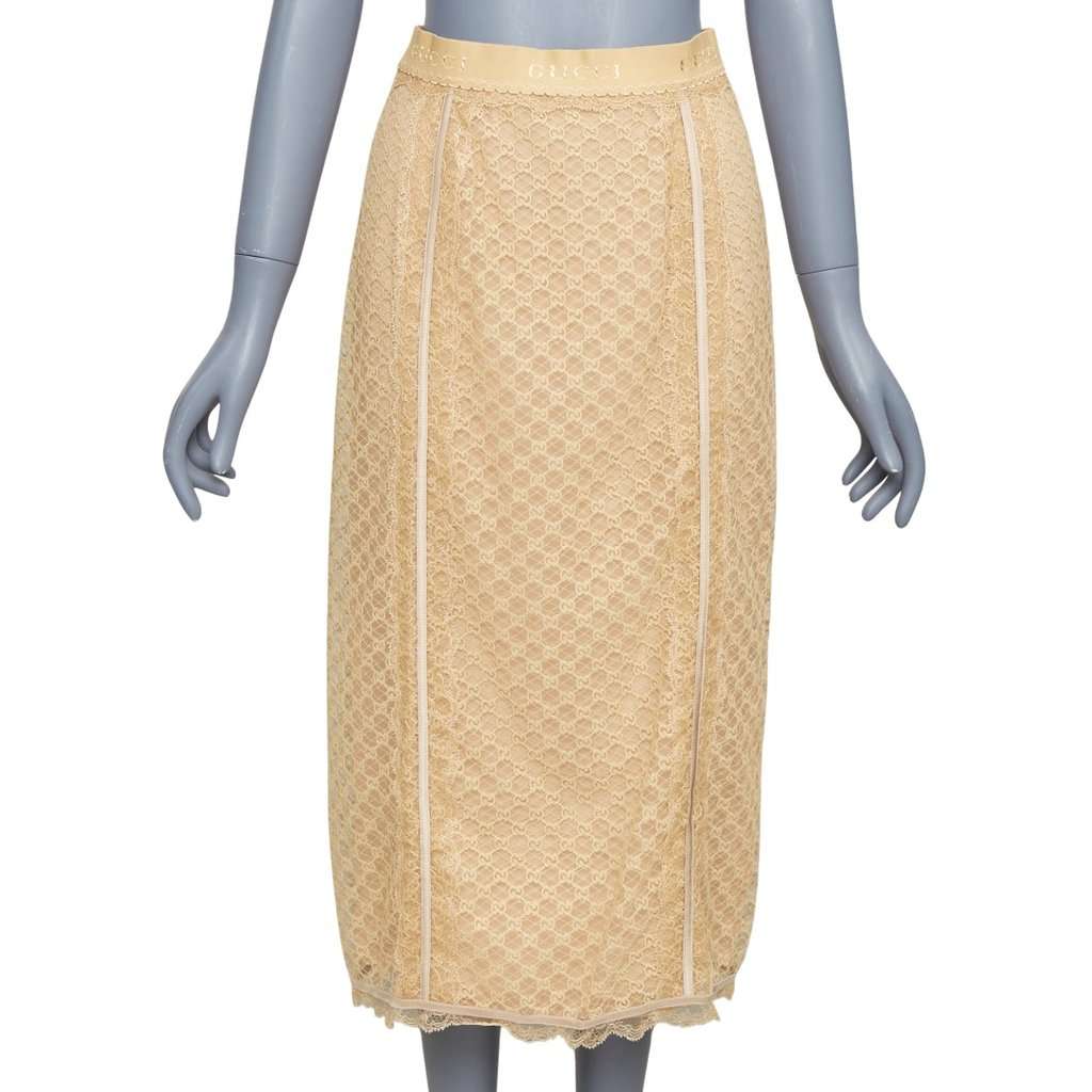 Gucci Beige Cotton Skirt Beige Cotton Never worn, with tag - Front View