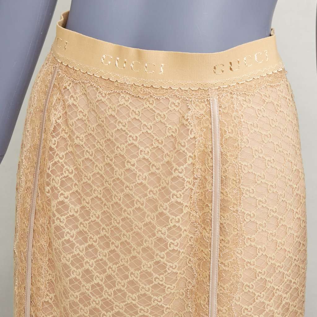 Gucci Beige Cotton Skirt Beige Cotton Never worn, with tag - Back View