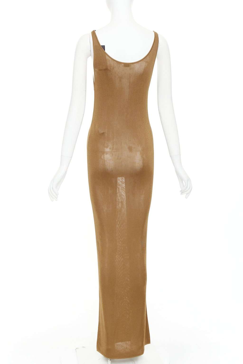 Saint Laurent Brown Viscose Dress Brown Viscose Never worn, with tag - Box View