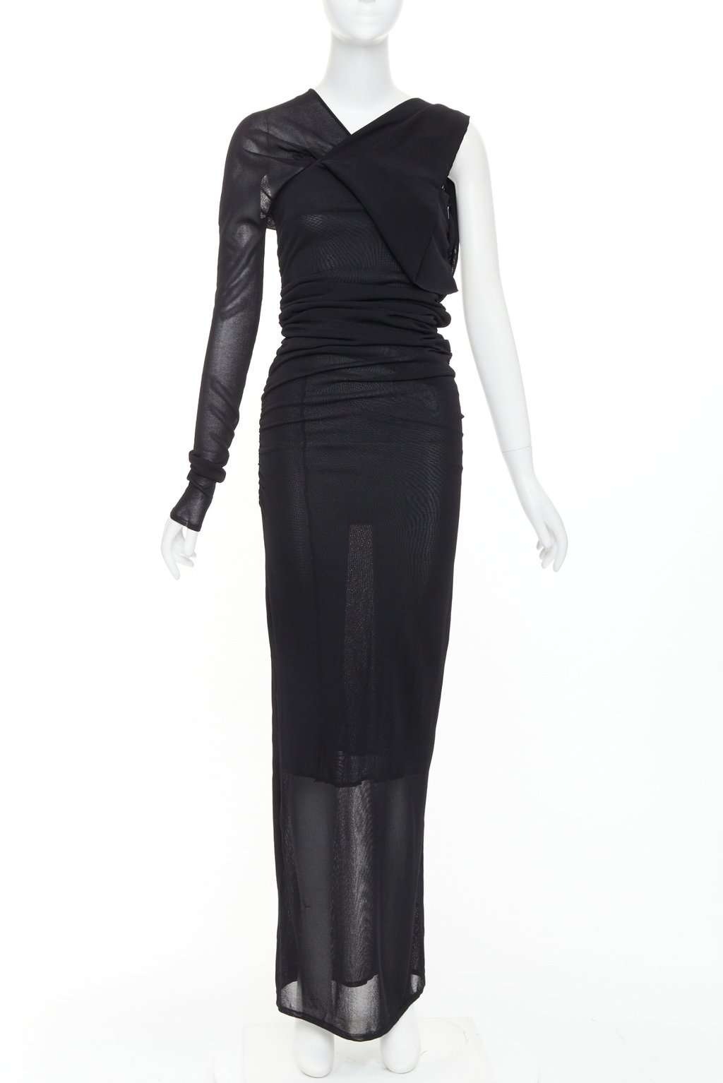 Saint Laurent Black Viscose Dress Black Viscose Never worn, with tag - Front View