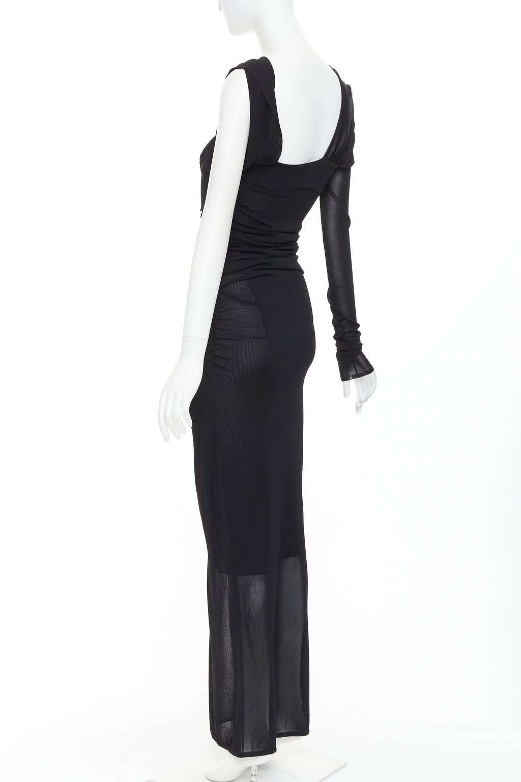 Saint Laurent Black Viscose Dress Black Viscose Never worn, with tag - Back View