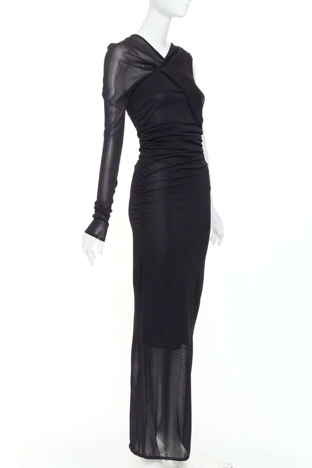 Saint Laurent Black Viscose Dress Black Viscose Never worn, with tag - Inside View