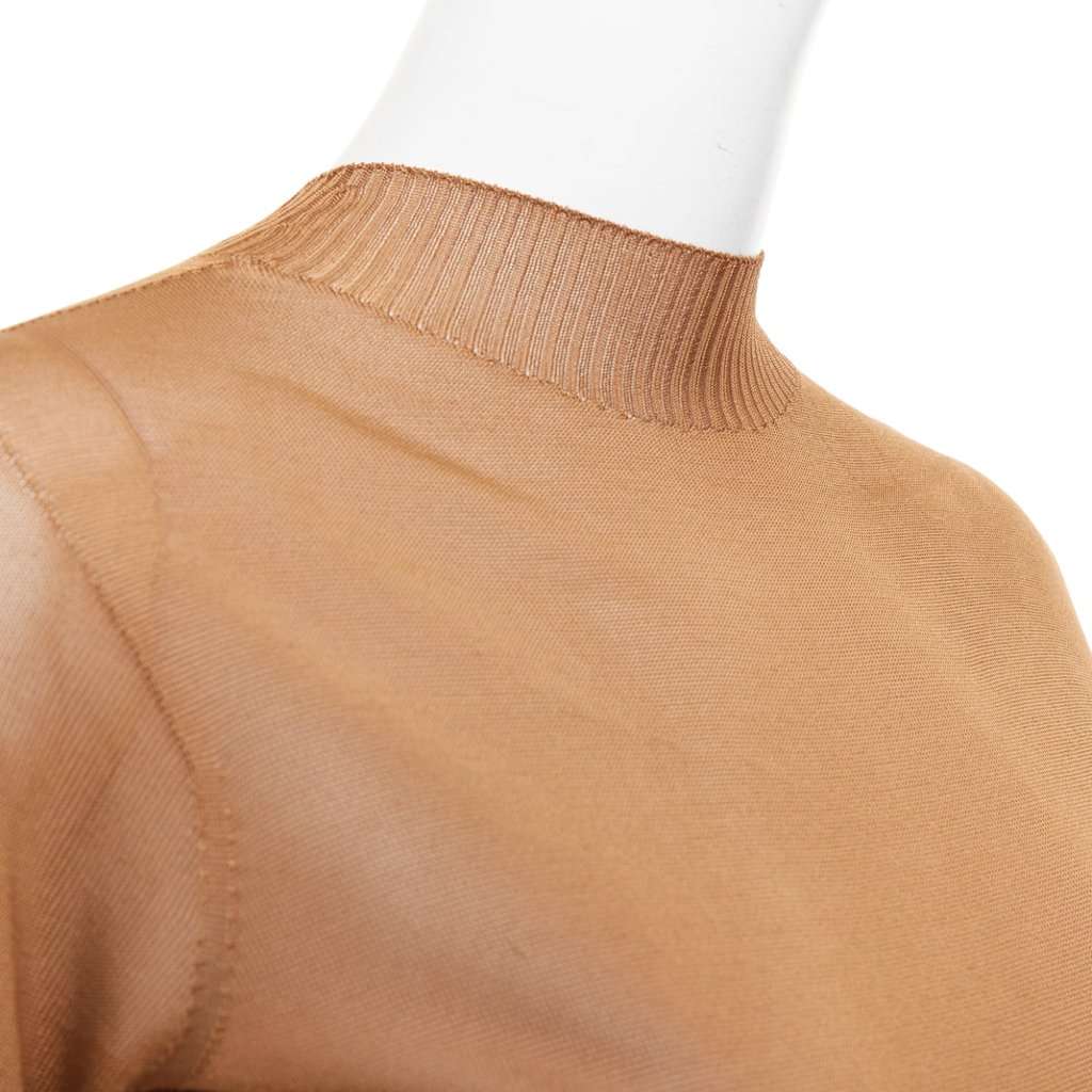 Saint Laurent Brown Viscose Dress Brown Viscose Never worn, with tag - Back View