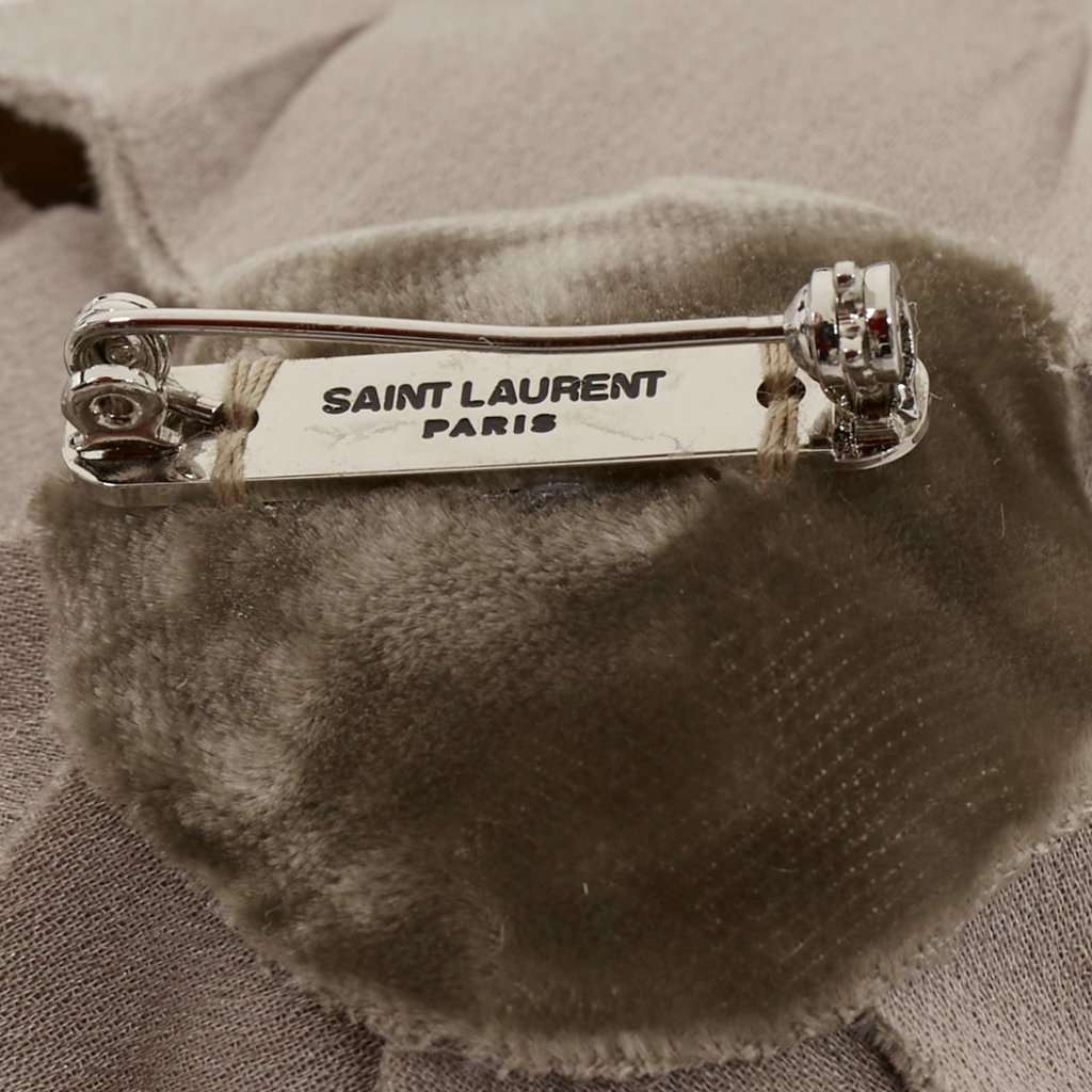 Saint Laurent Grey Pins & Brooch Grey Never worn - Box View