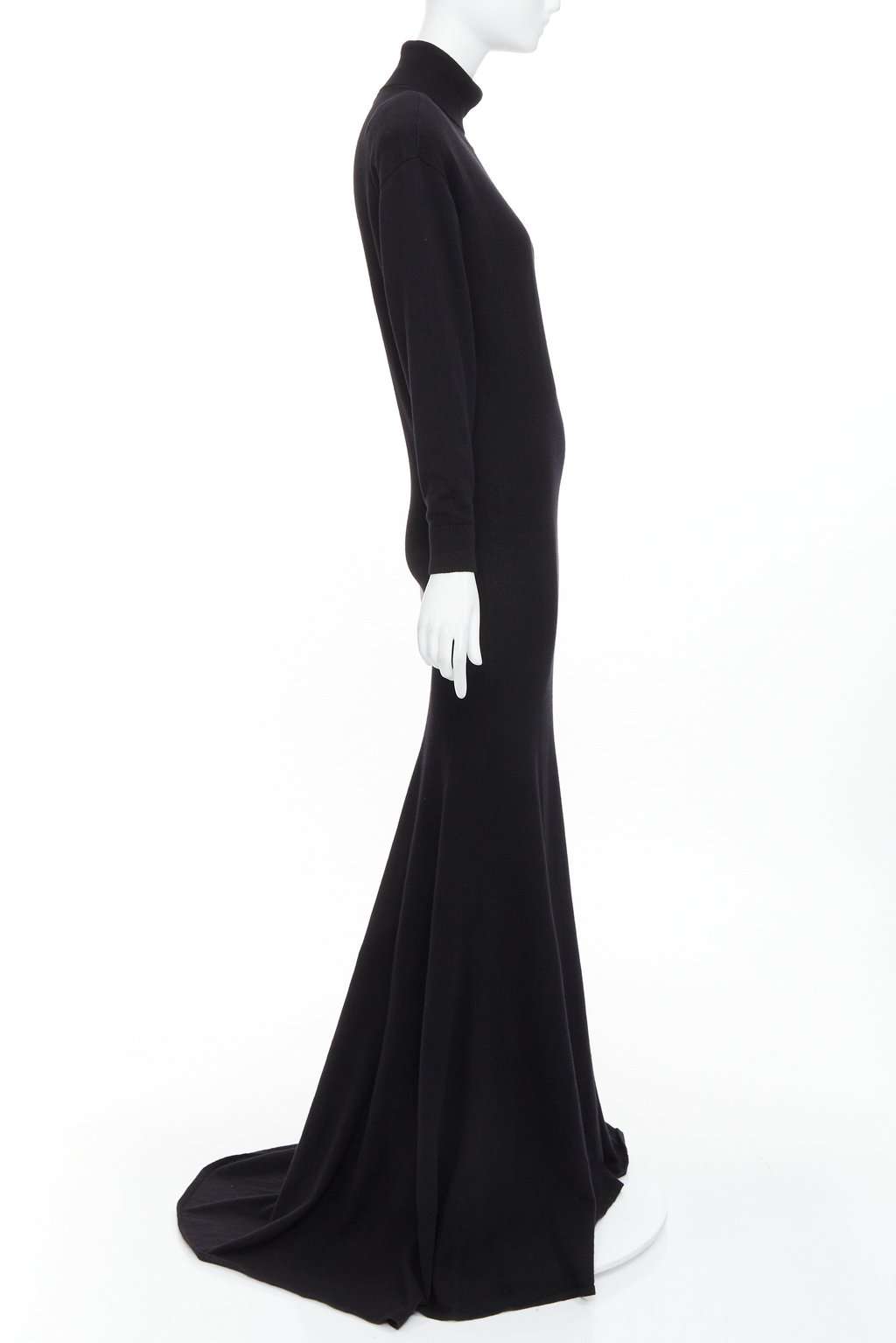 Saint Laurent 724450 YALL2 1000 Black Cashmere Never worn, with tag - Inside View