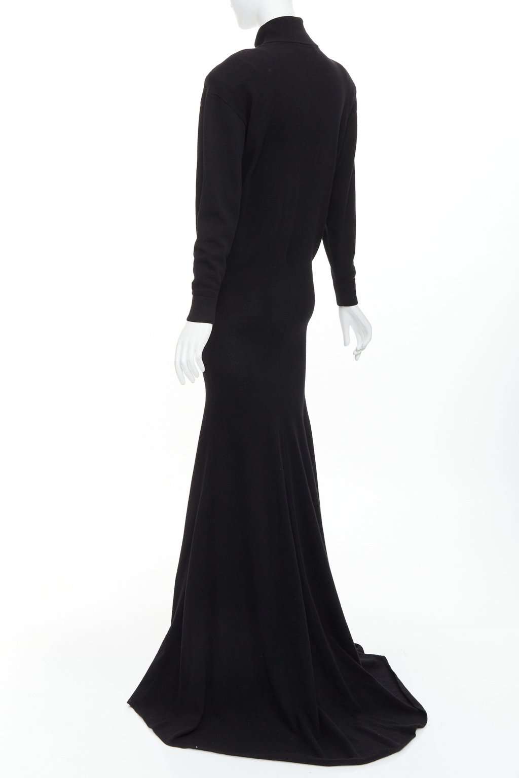 Saint Laurent 724450 YALL2 1000 Black Cashmere Never worn, with tag - Box View