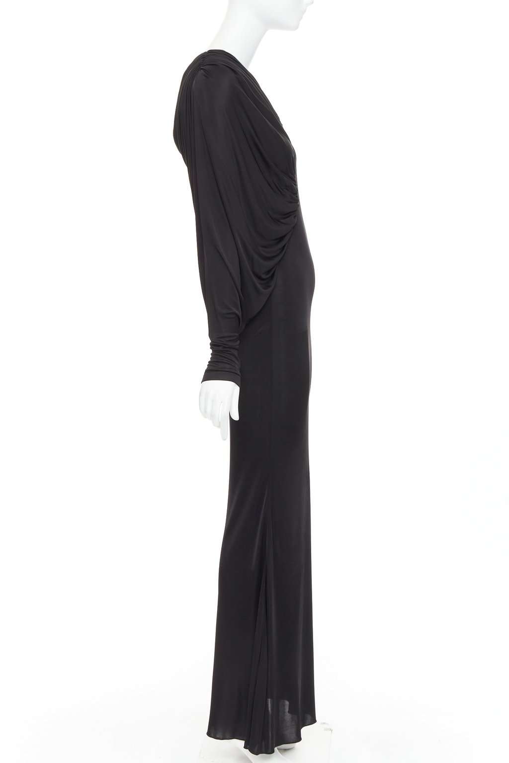 Saint Laurent 736714 Y7F98 1000 Black Viscose Never worn, with tag - Model View