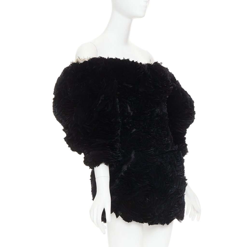Alexandre Vauthier Black Fur Dress Black Fur Very good condition - Inside View